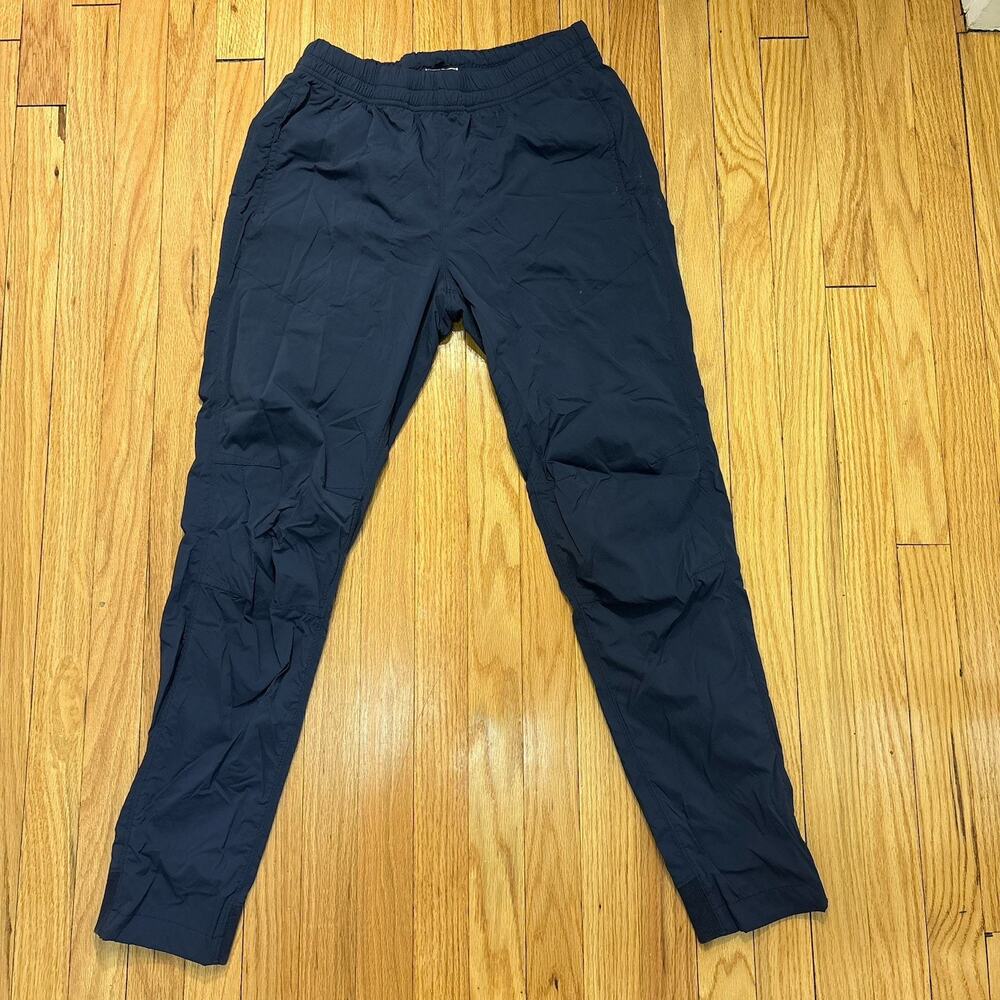 Relwen Mens Windpant Navy Blue Technical Tapered Jogger Mesh Lined Sz Small